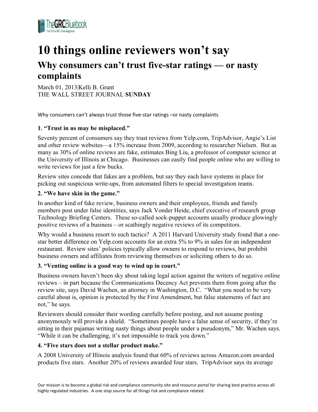 10 Things Online Reviewers Won T Say