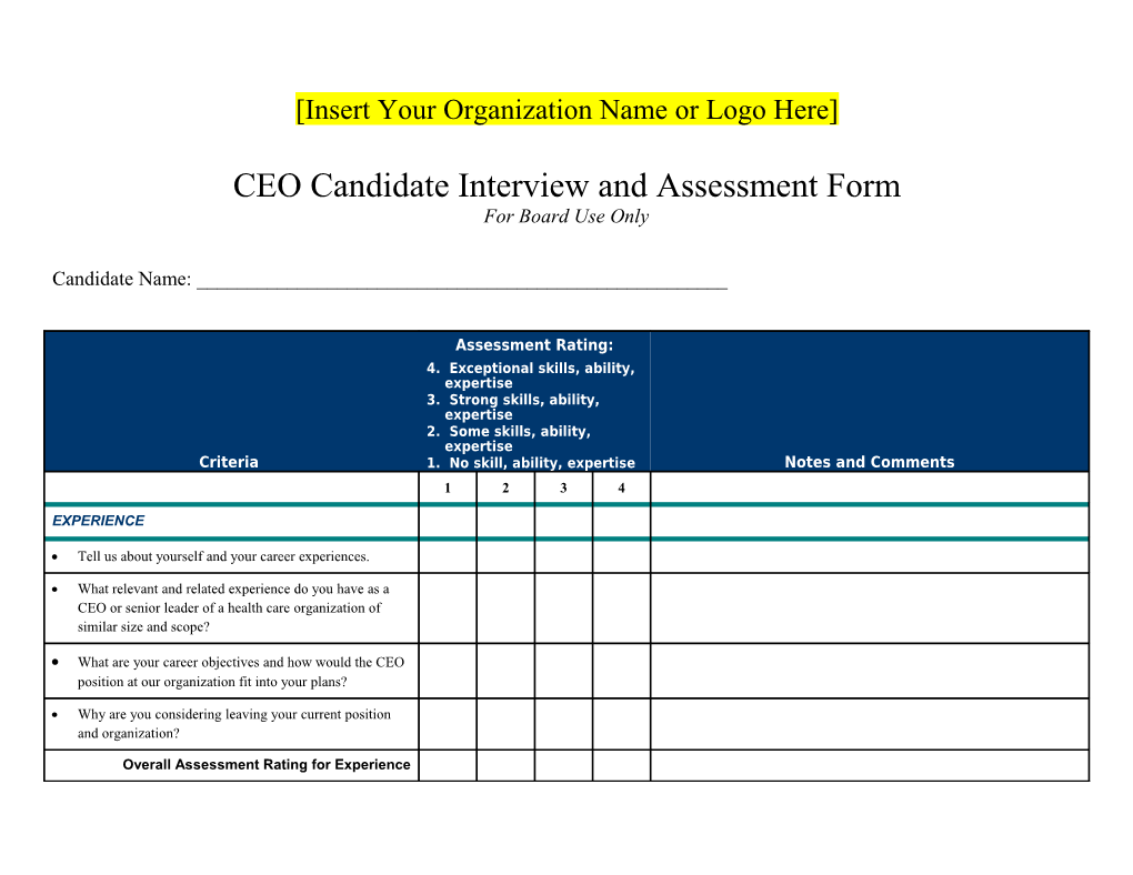 Board and Trustee Role Description