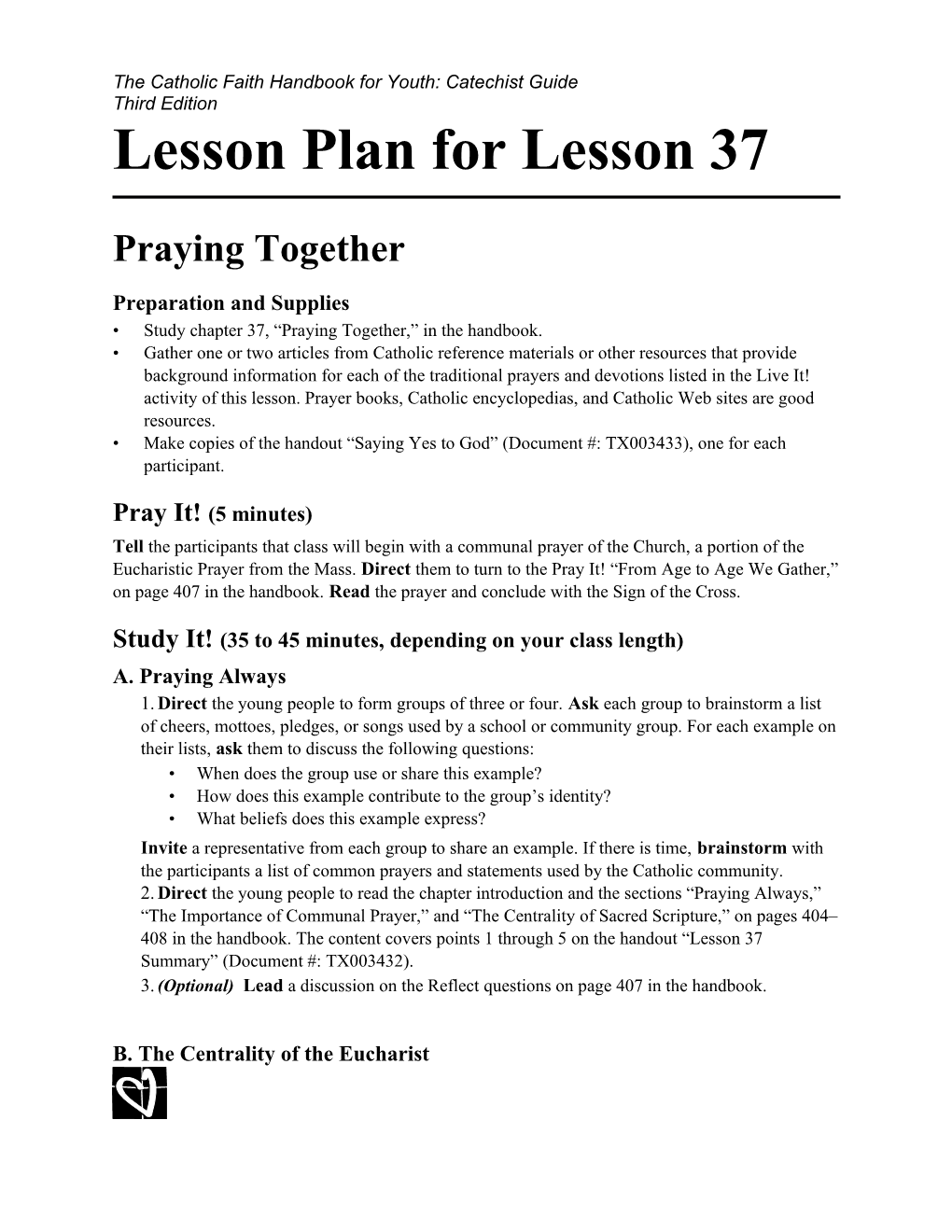 Lesson Plan for Lesson 37