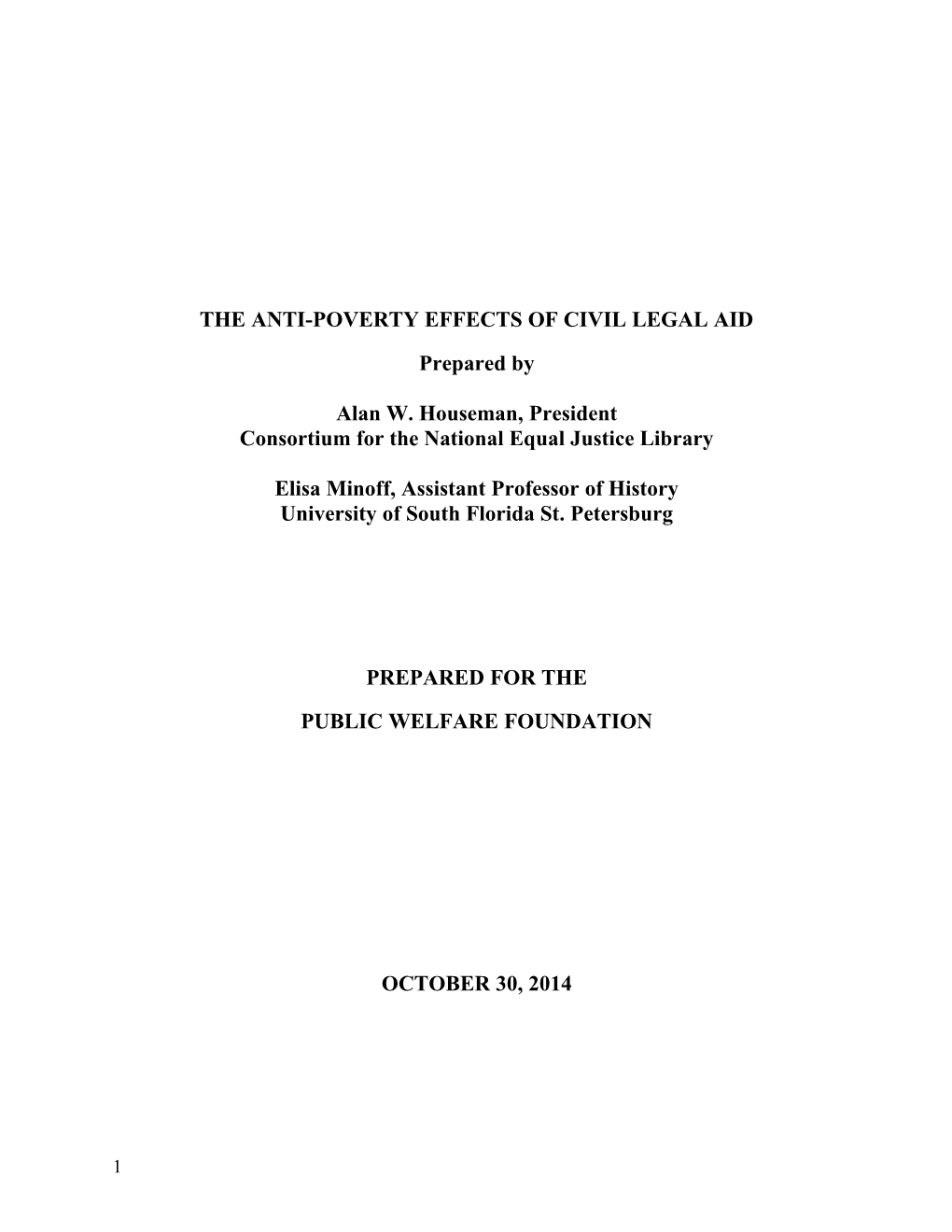 The Anti-Poverty Effects of Civil Legal Aid