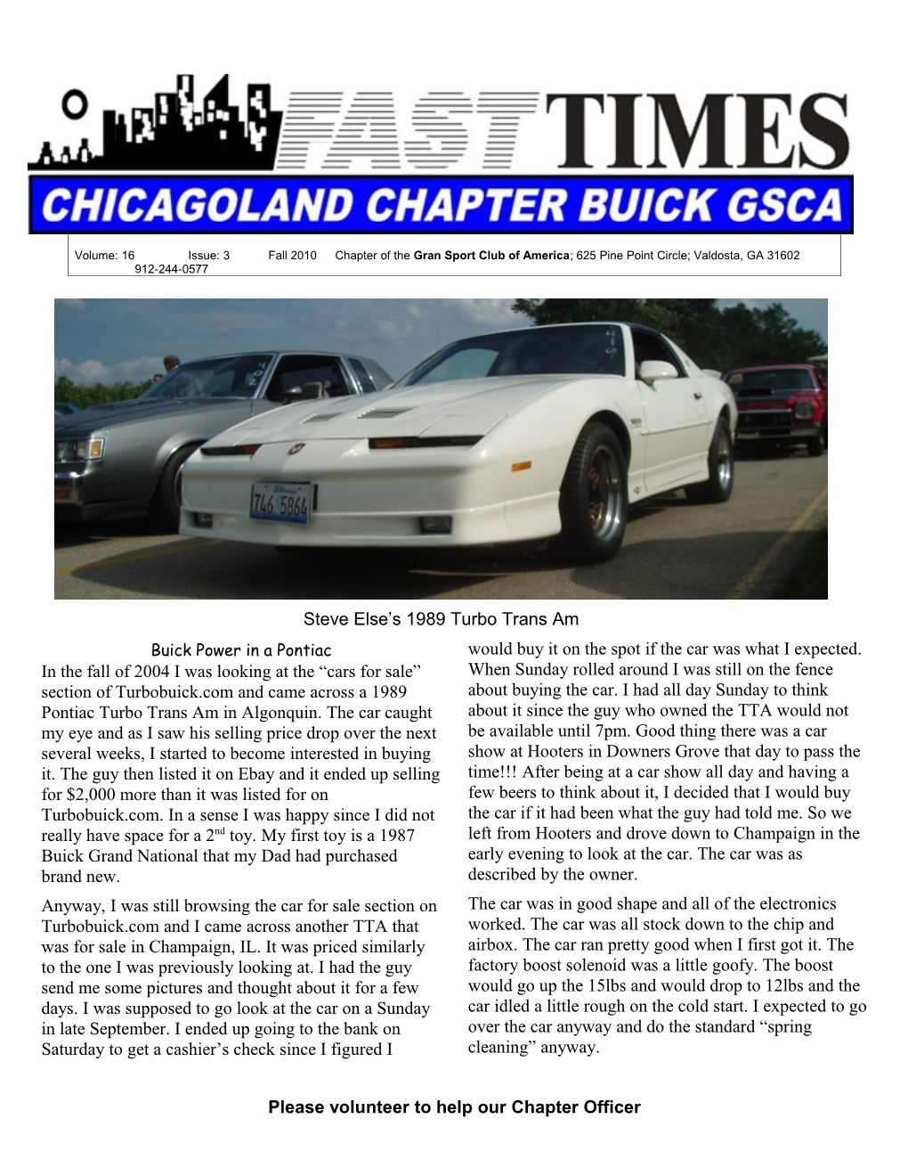 Volume 12Issue 2Spring 2007CHICAGOLAND S FAST Timespage 1