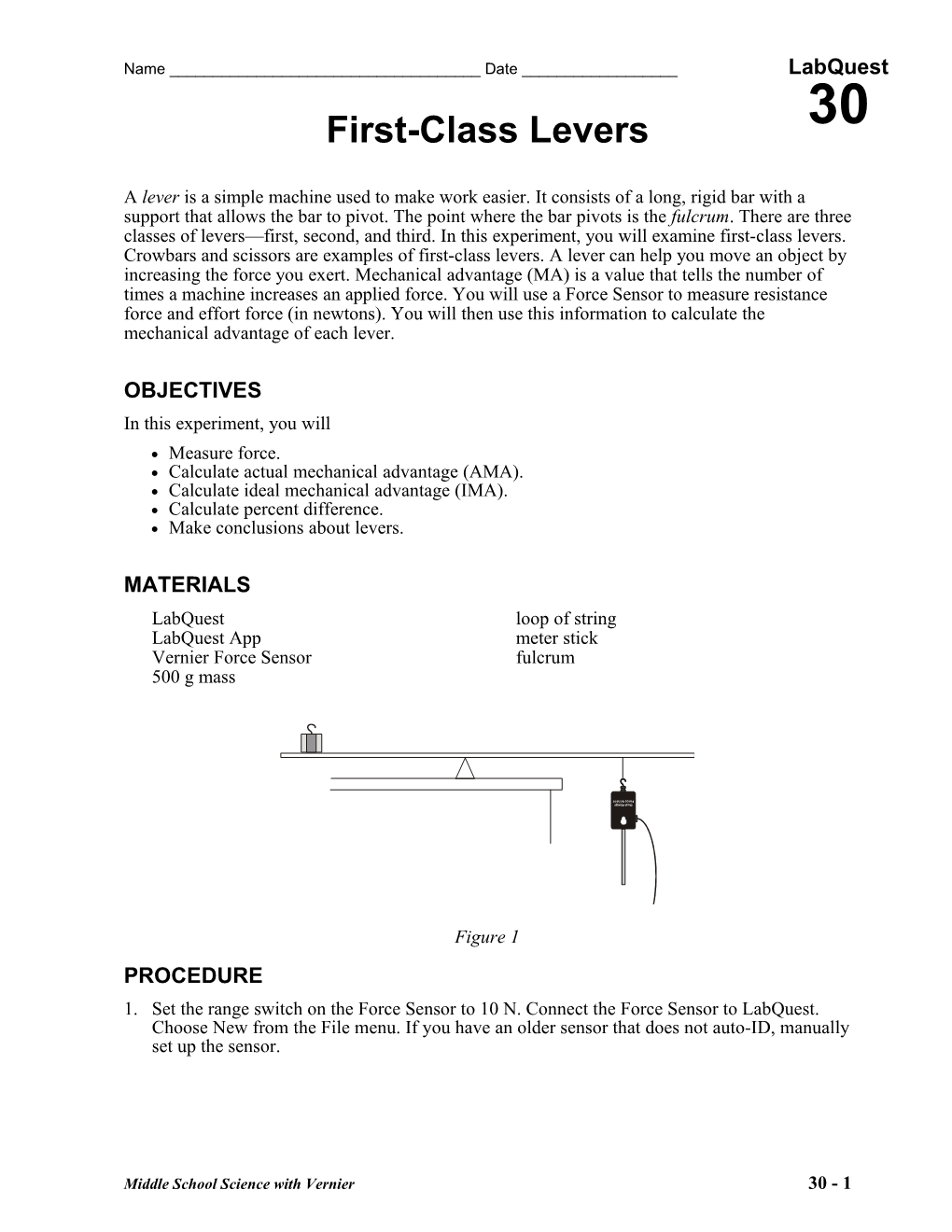 First-Class Levers