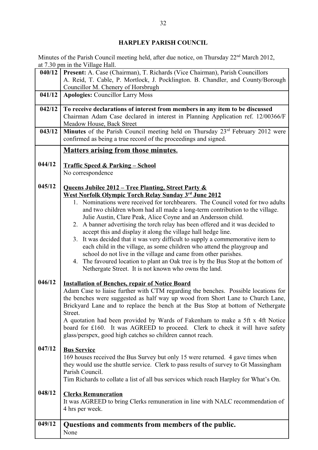 Harpley Parish Council