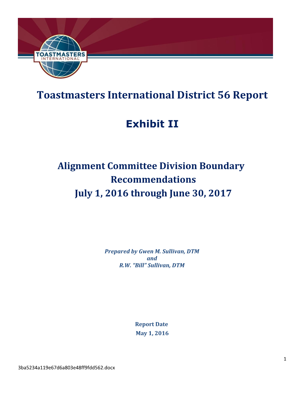 Toastmasters International District56report