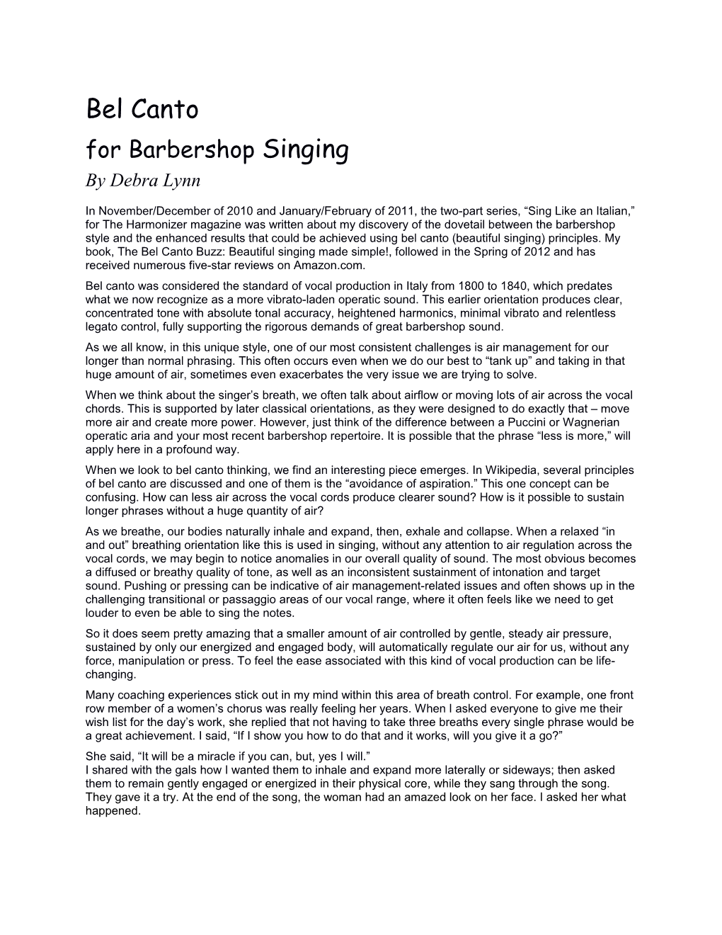 Forbarbershop Singing