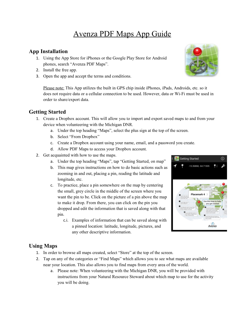 Avenza PDF Maps App Guide