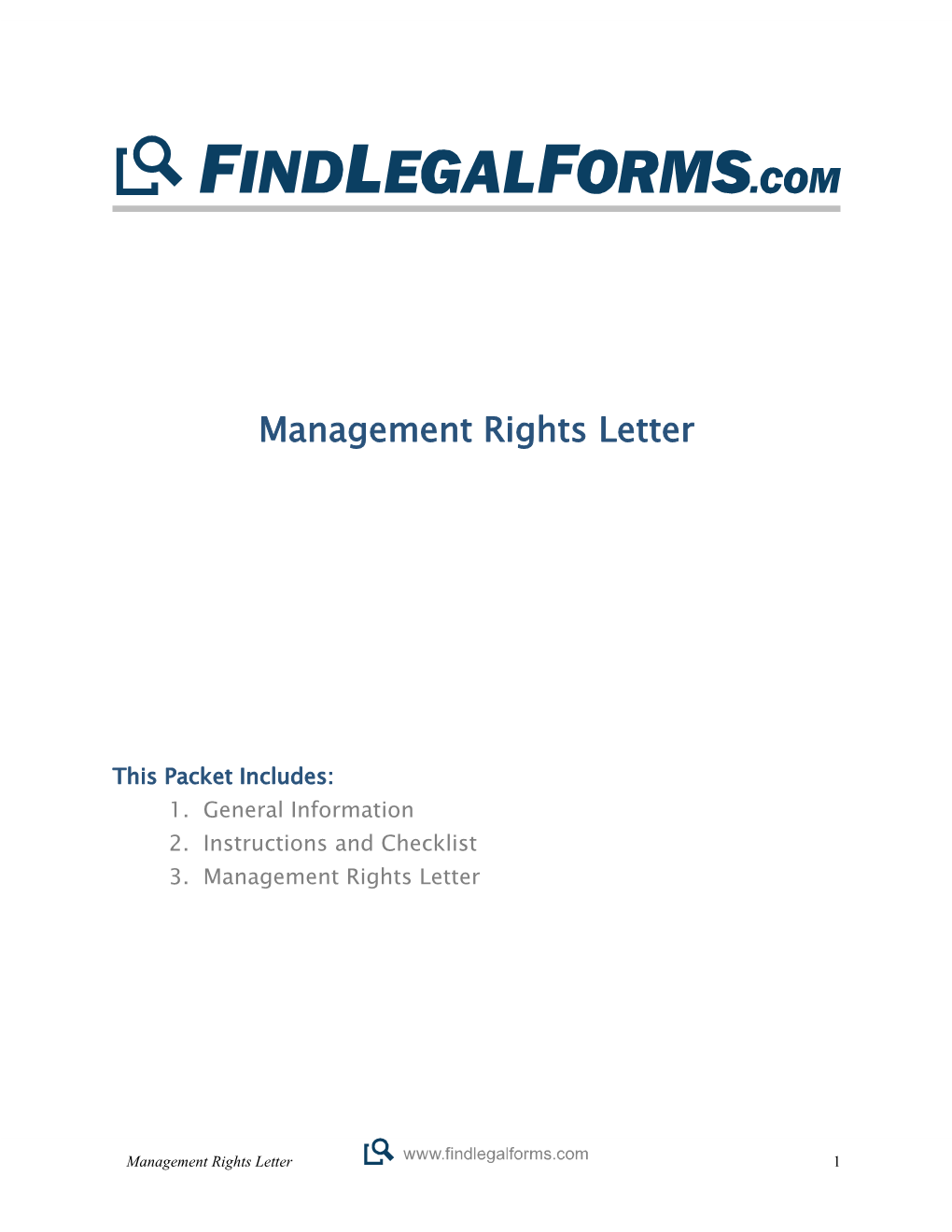 Management Rights Letter