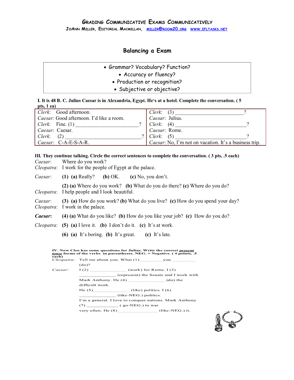 Grading Communicative Exams Communicatively