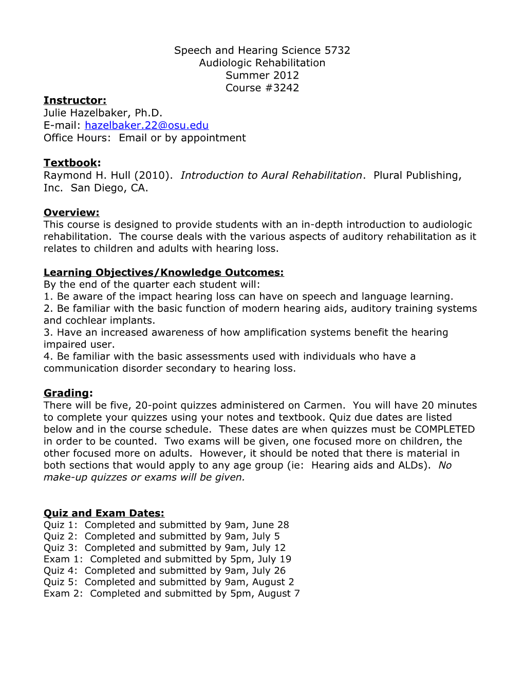 Speech and Hearing Science 734