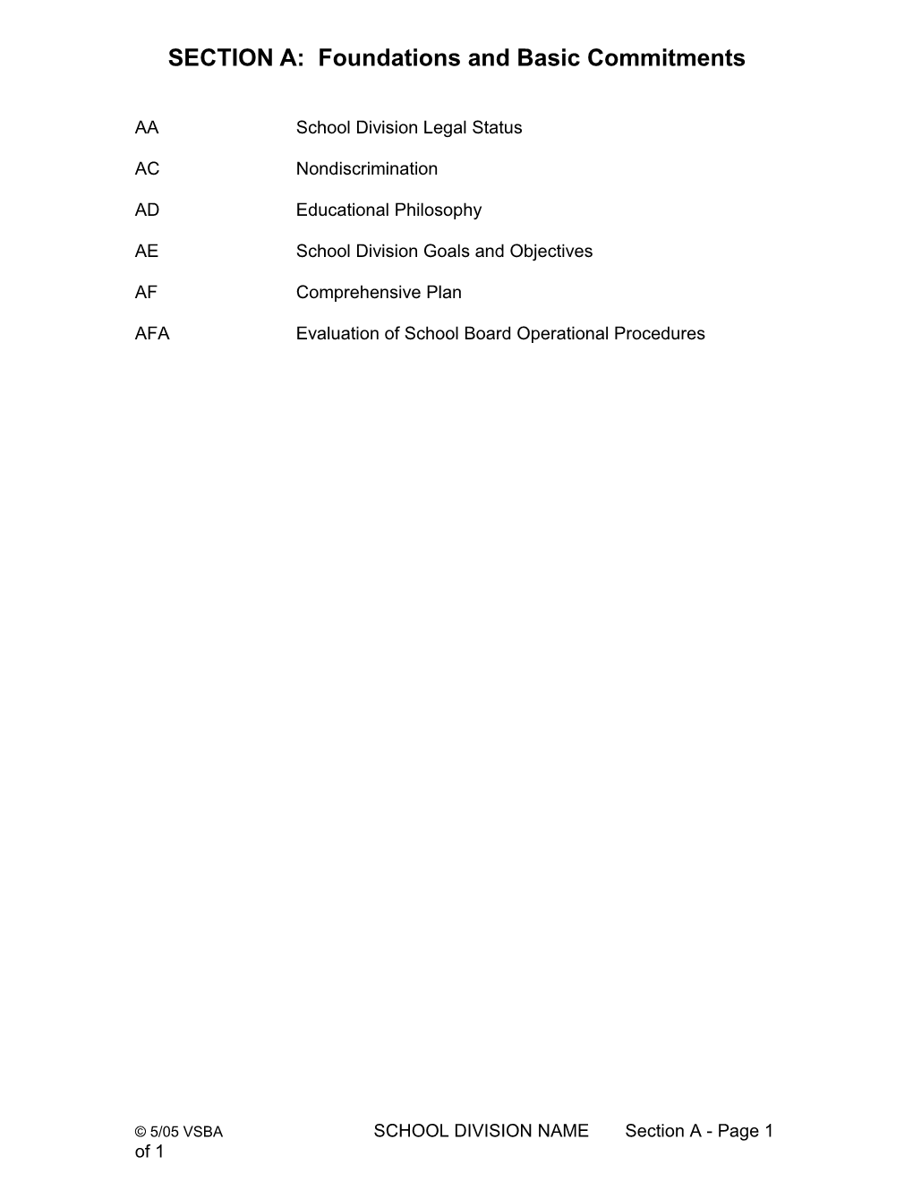 Aaschool Division Legal Status