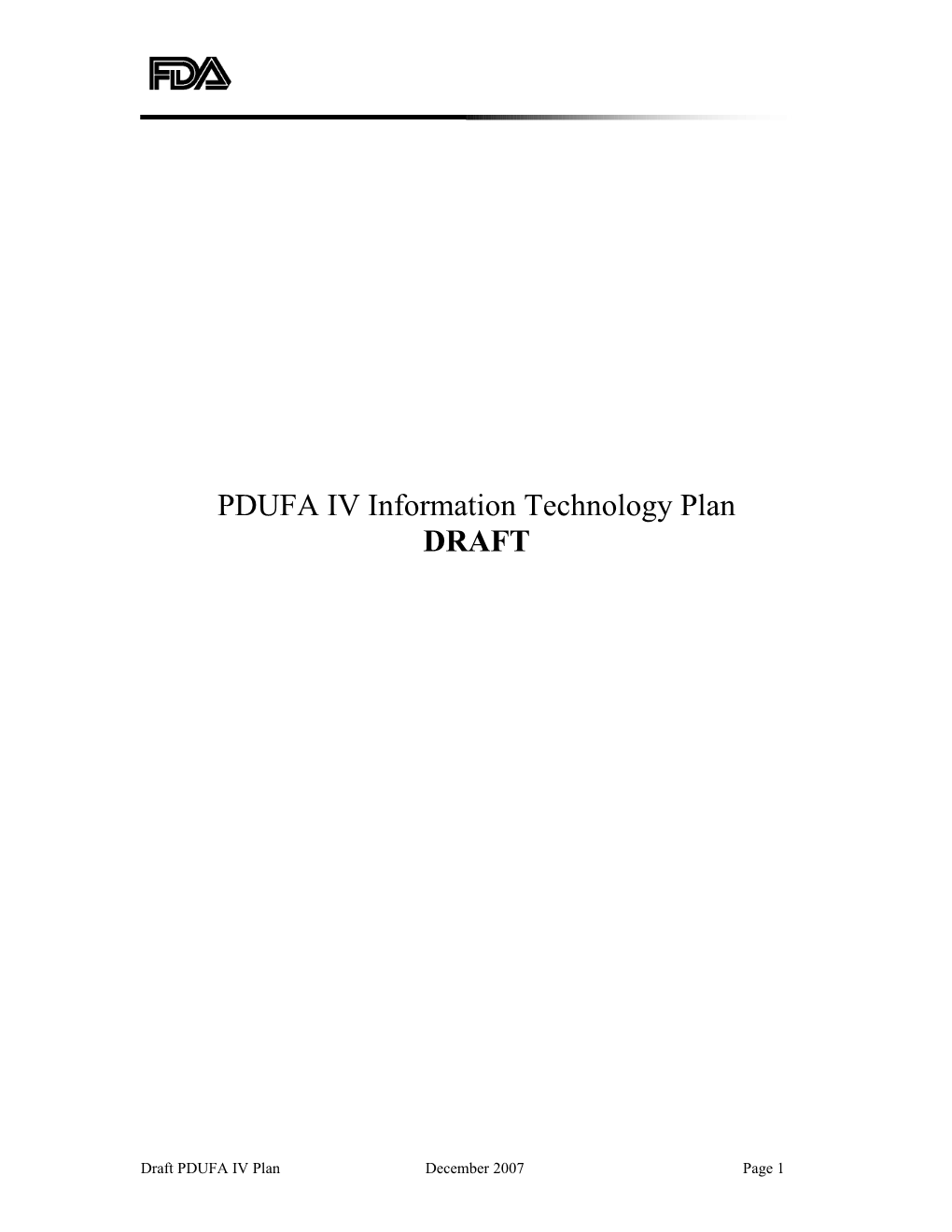 Pdufa Iv It Plan