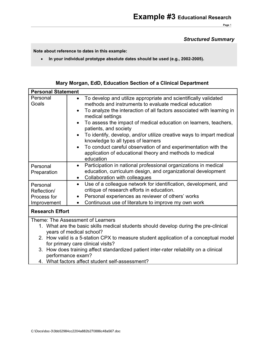 Educational Research: Structured Summary