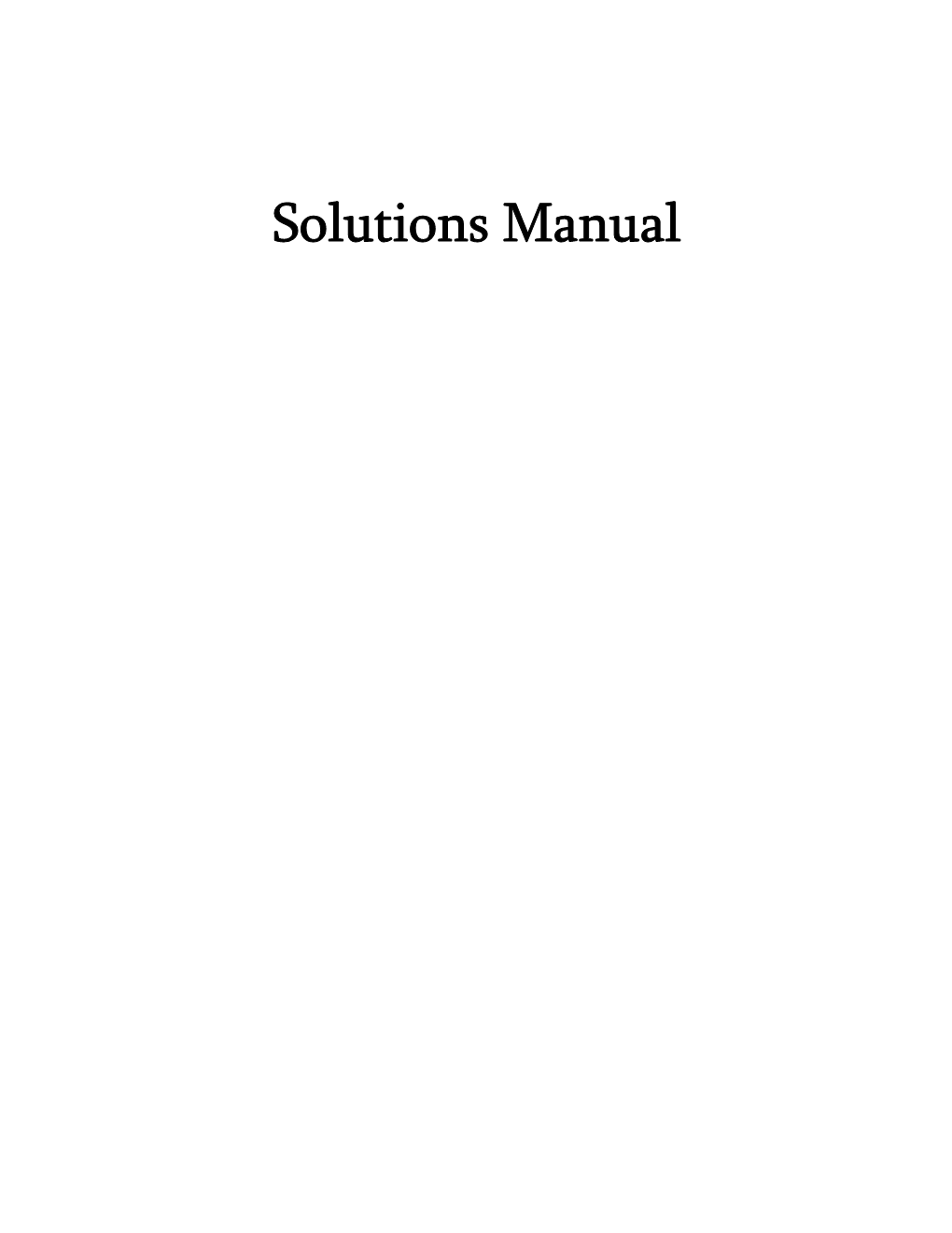 Solutions Manual