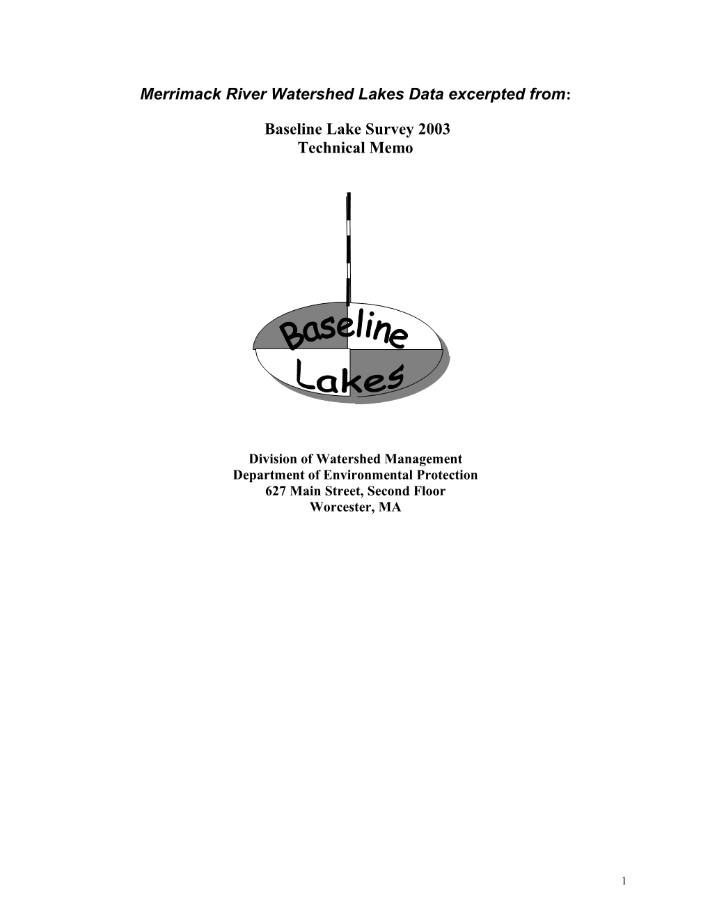 2003 Baseline Lake Surveys TM