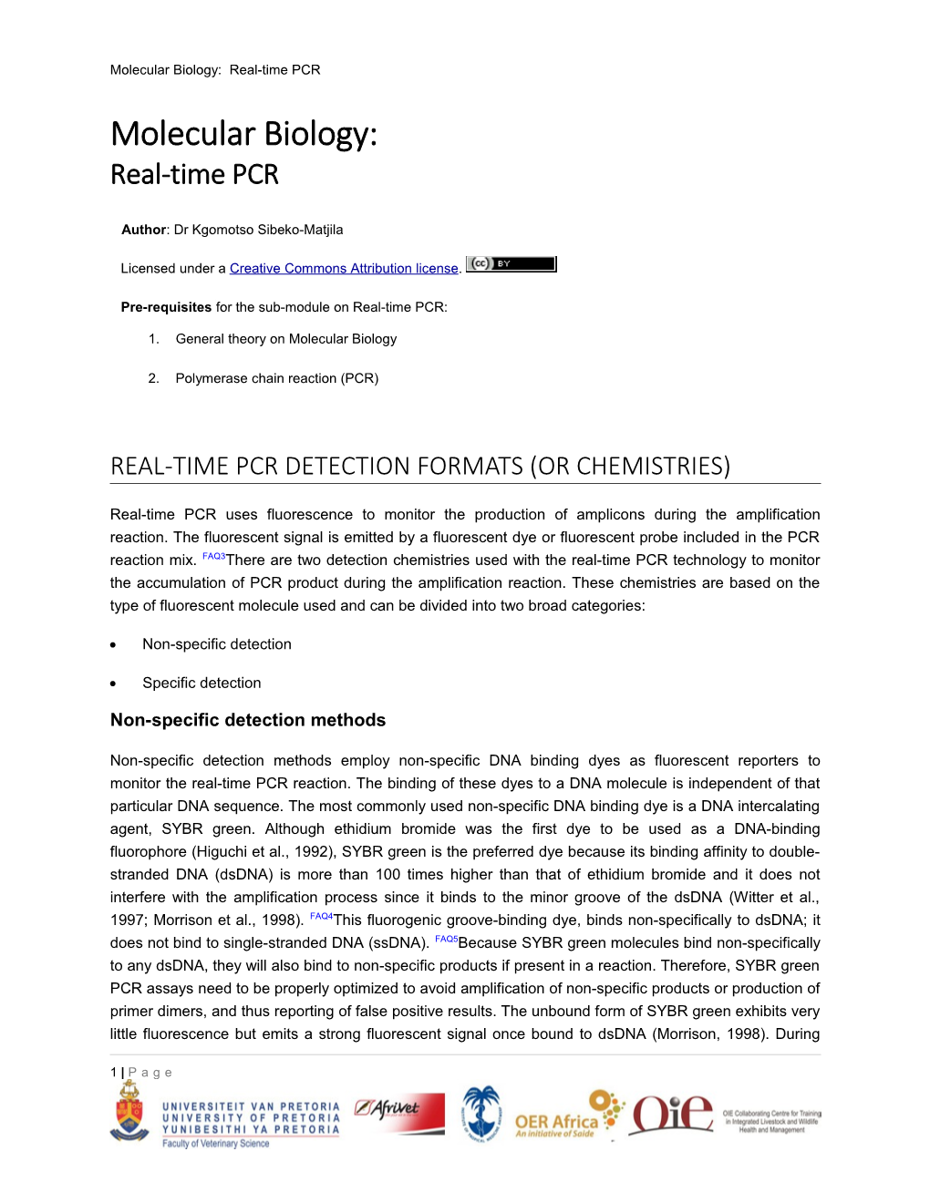 CPD Course: REAL-TIME PCR