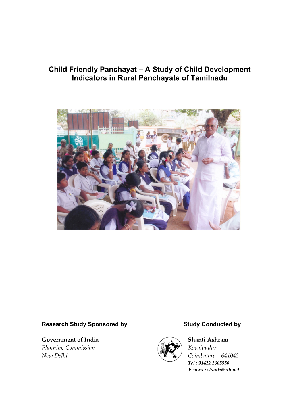 Child Friendly Panchayat a Study of Child Development Indicators in Rural Panchayat Of