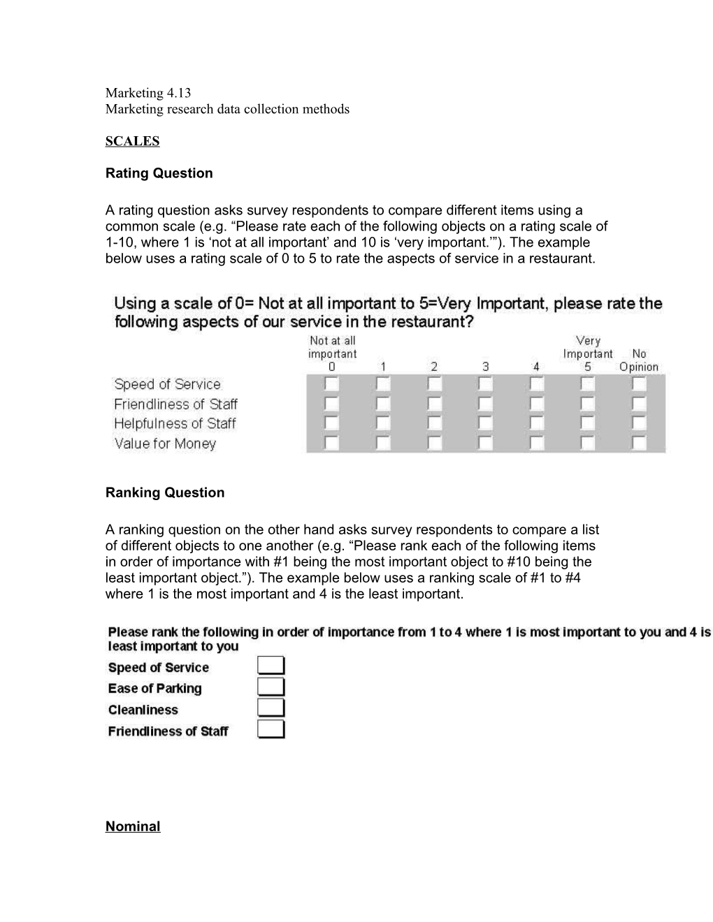 Marketing Research Data Collection Methods