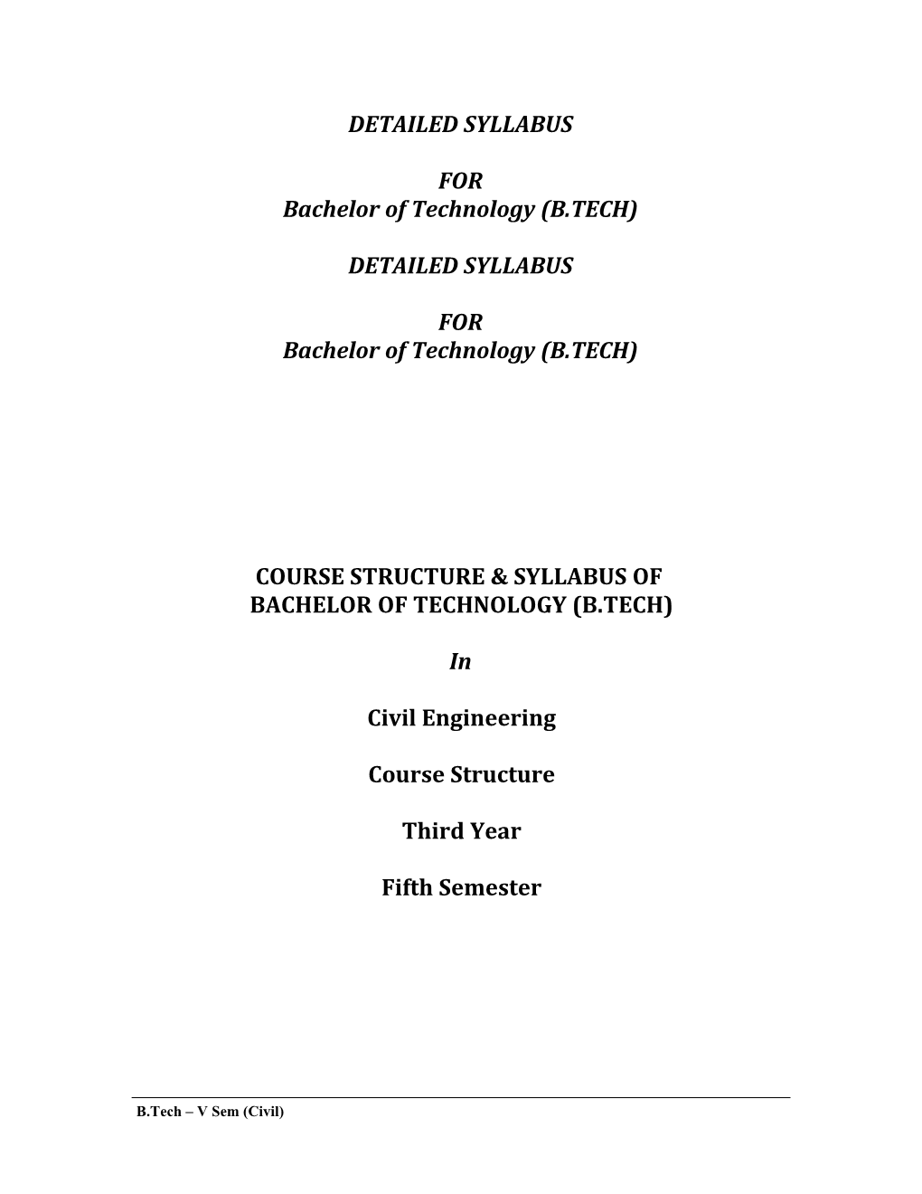 Course Structure & Syllabus Of