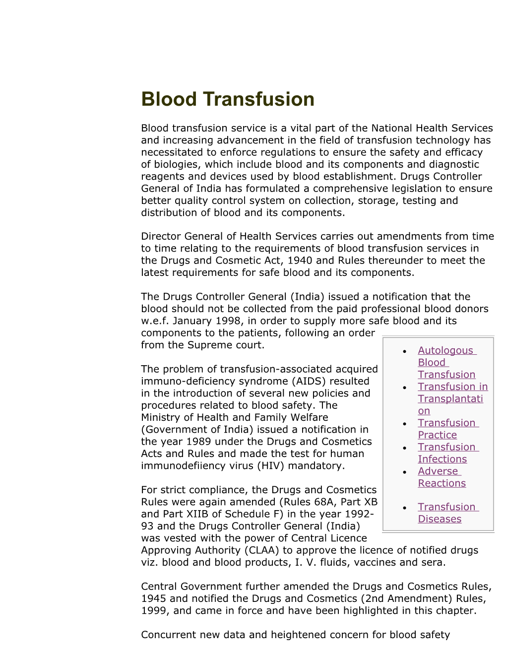 Blood Transfusion