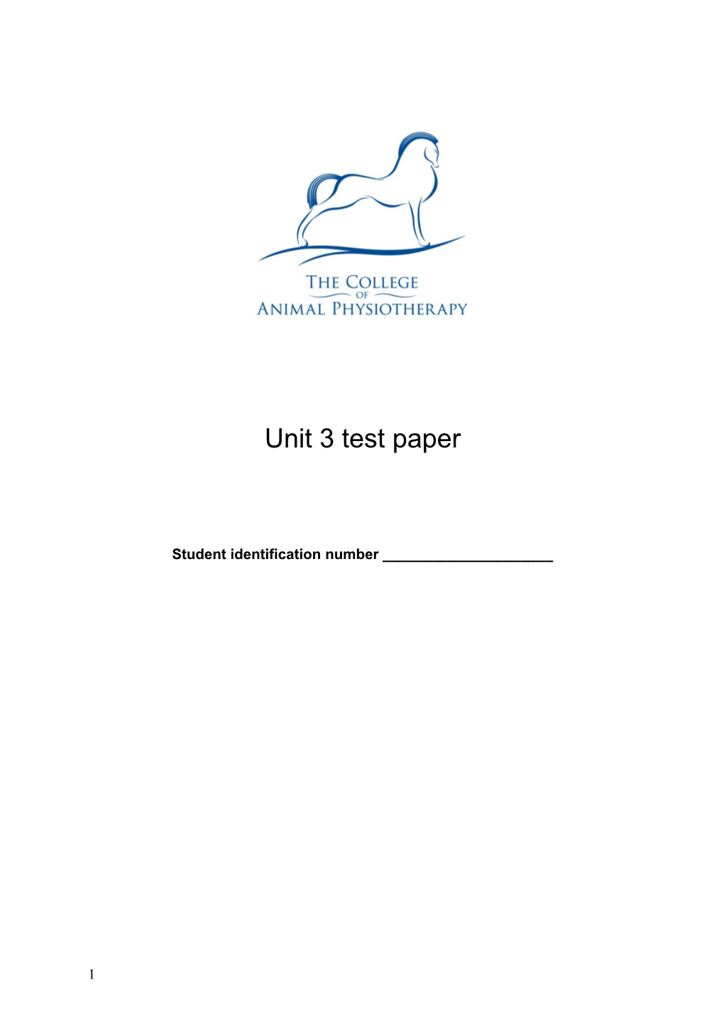 Unit 3 Test Paper