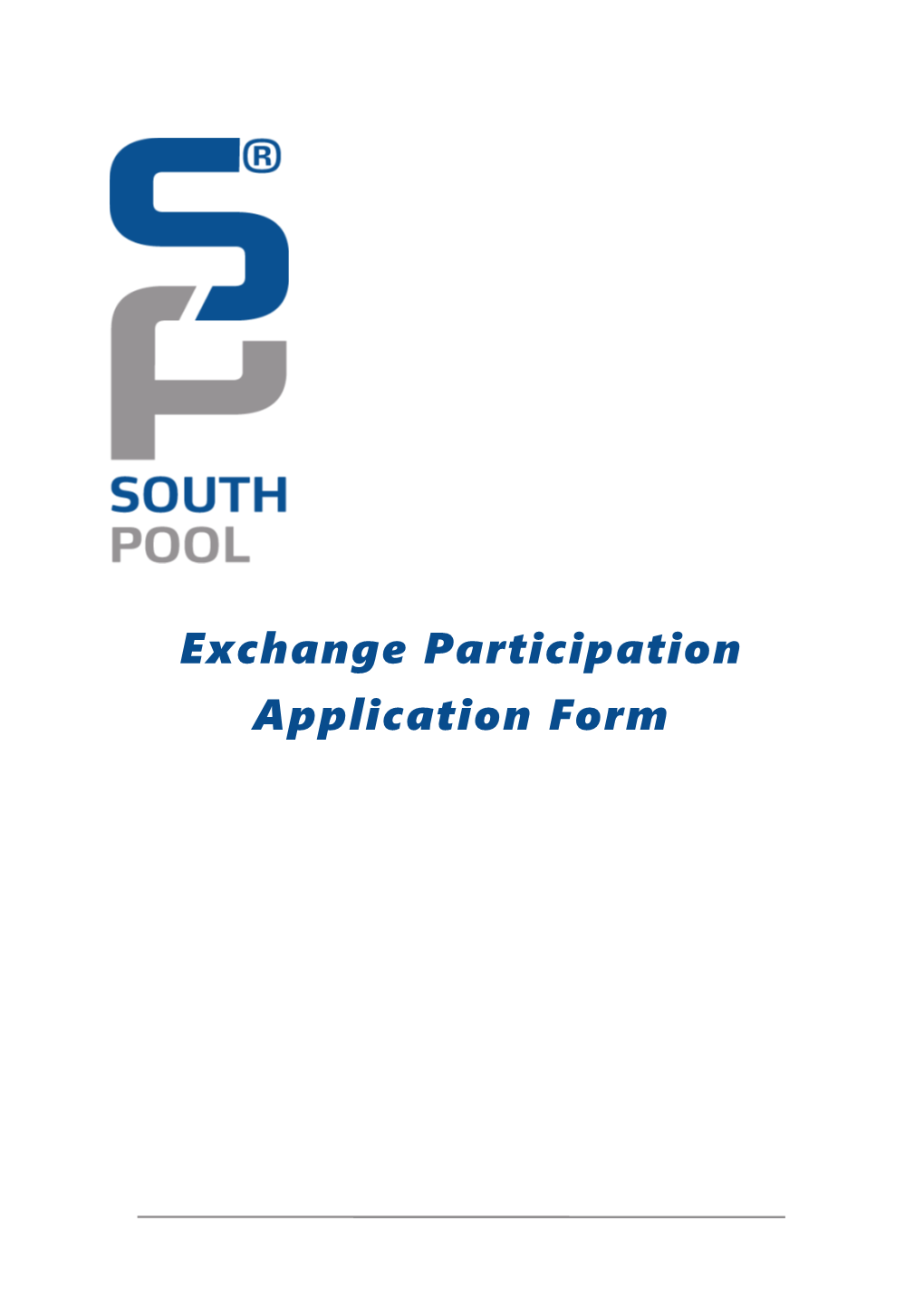 Exchange Participationapplication Form