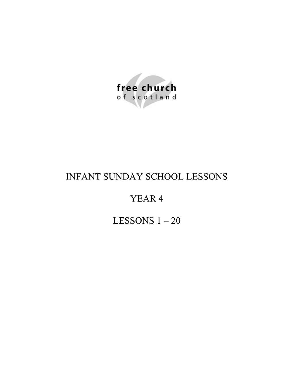 Infant Sunday School Lessons