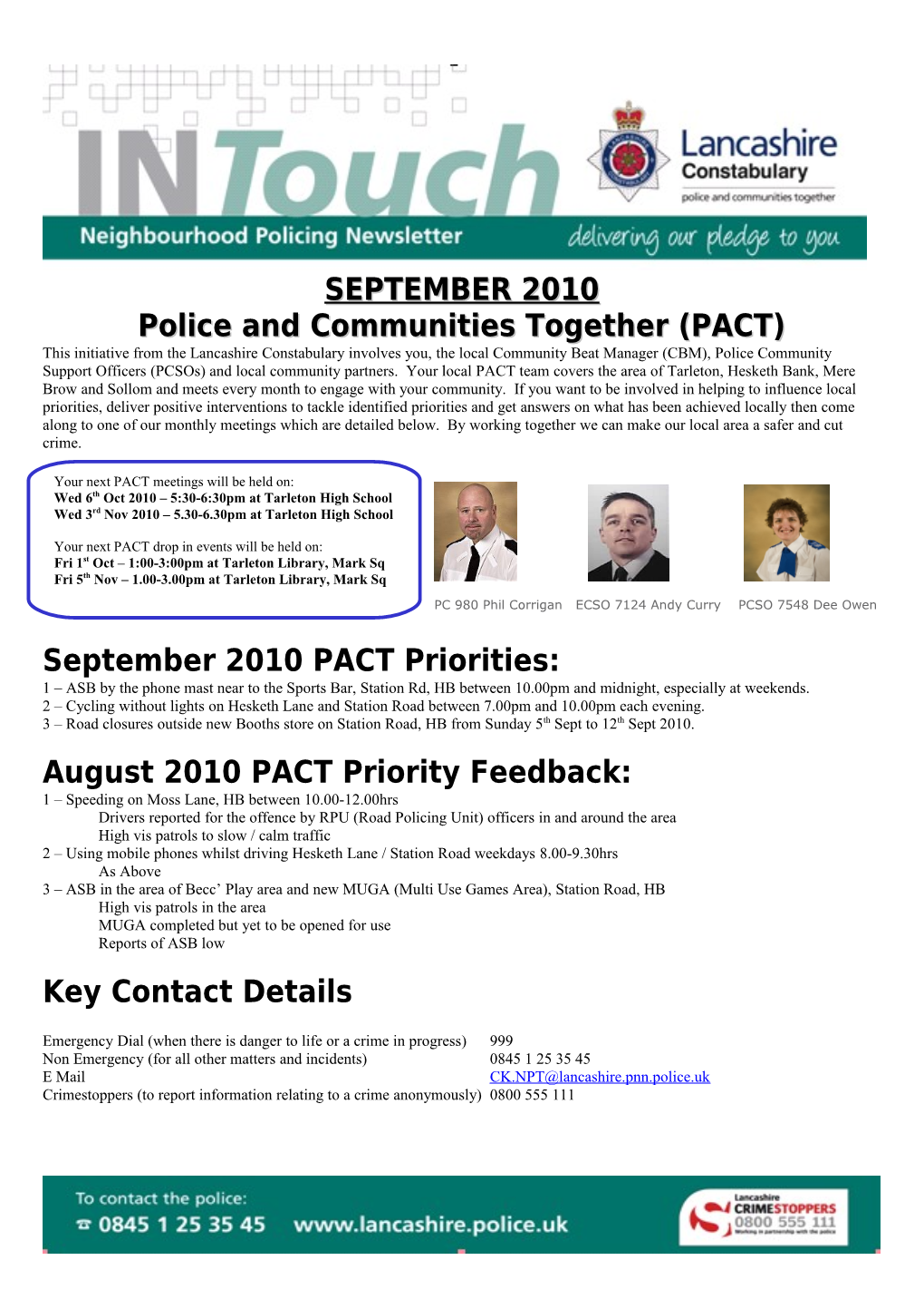 Police and Communities Together (PACT)