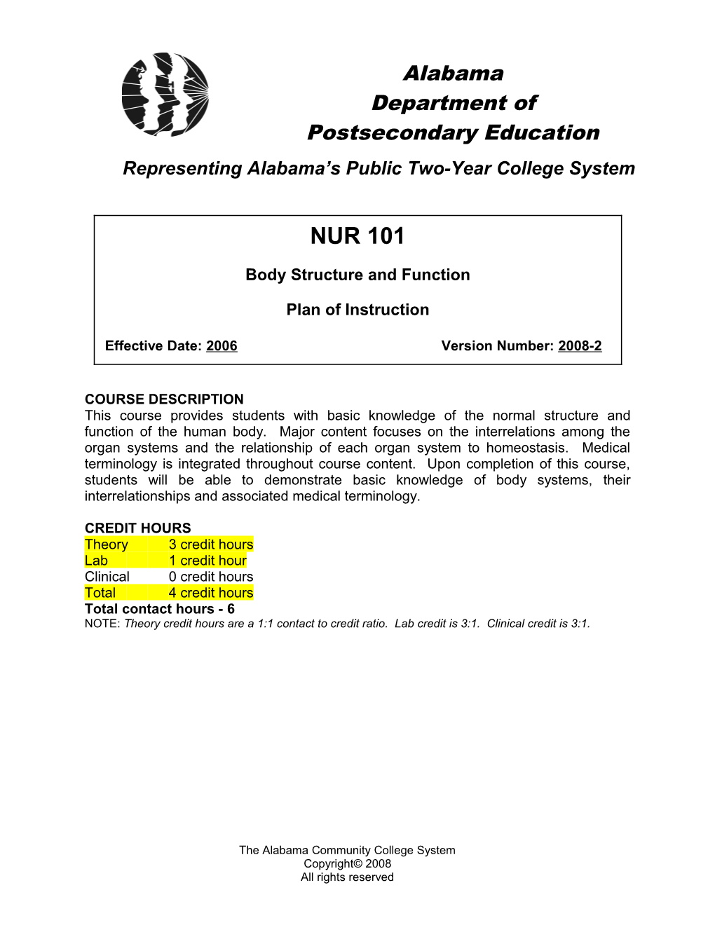 NUR 101 Body Structure and Function