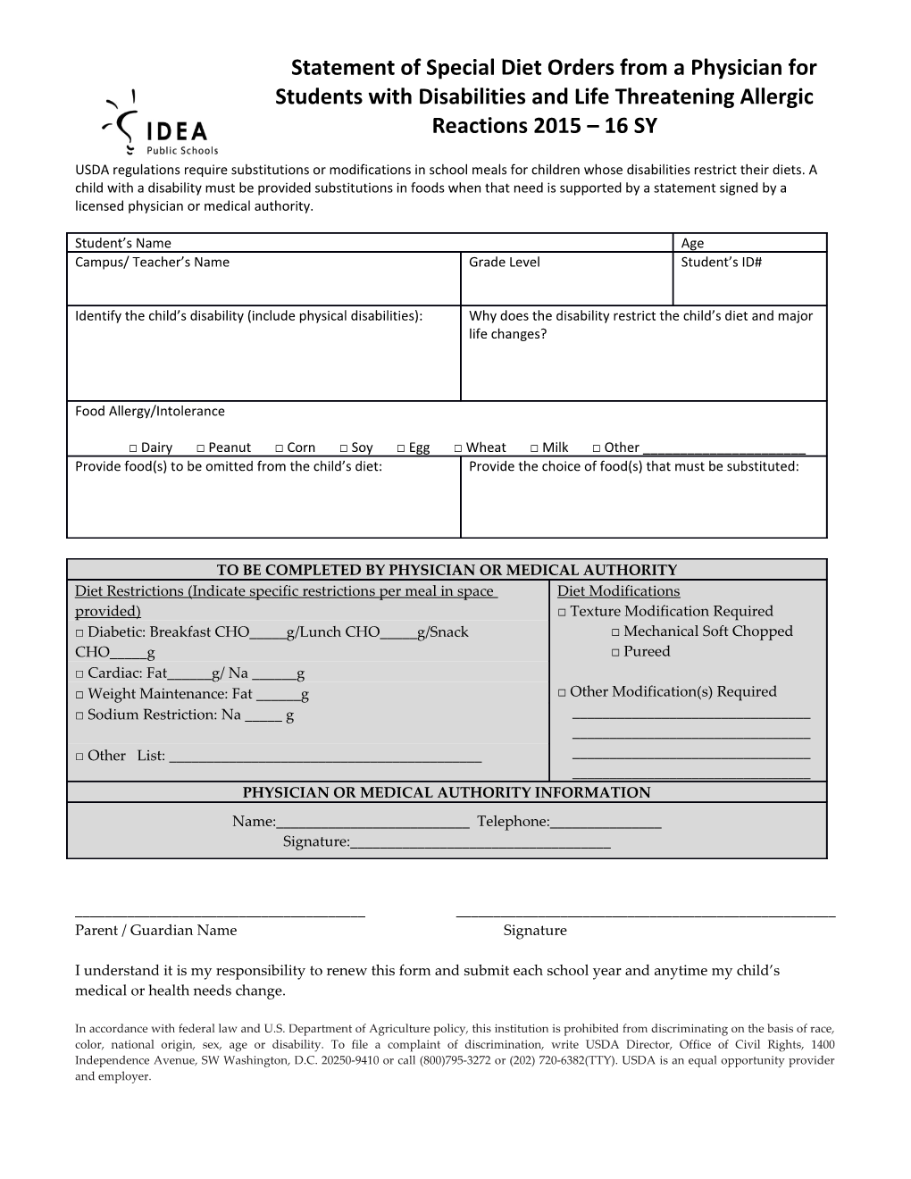 Students with Disabilities and Life Threatening Allergicreactions 2015 16 SY