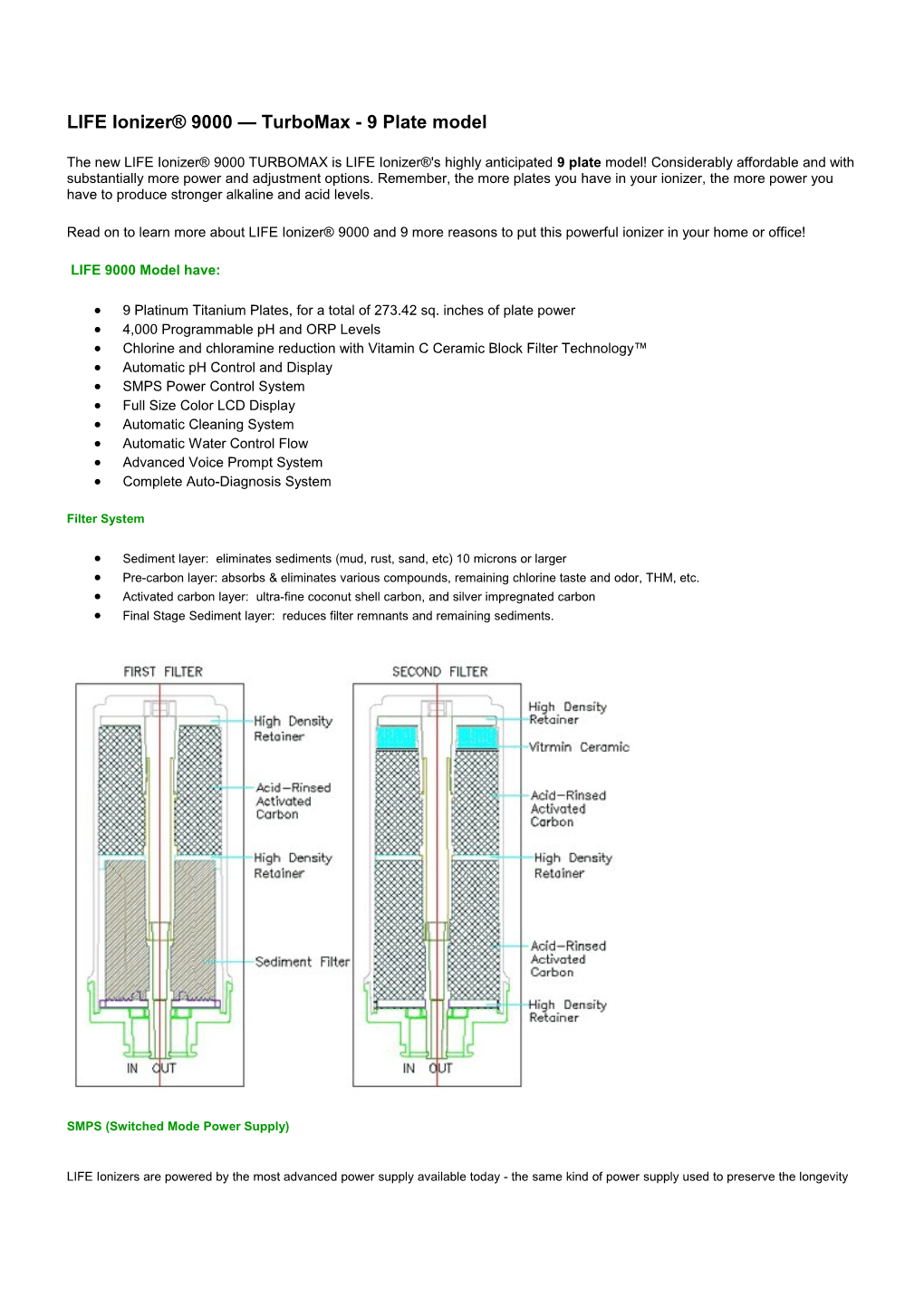 LIFE Ionizer 9000 Turbomax - 9 Plate Model