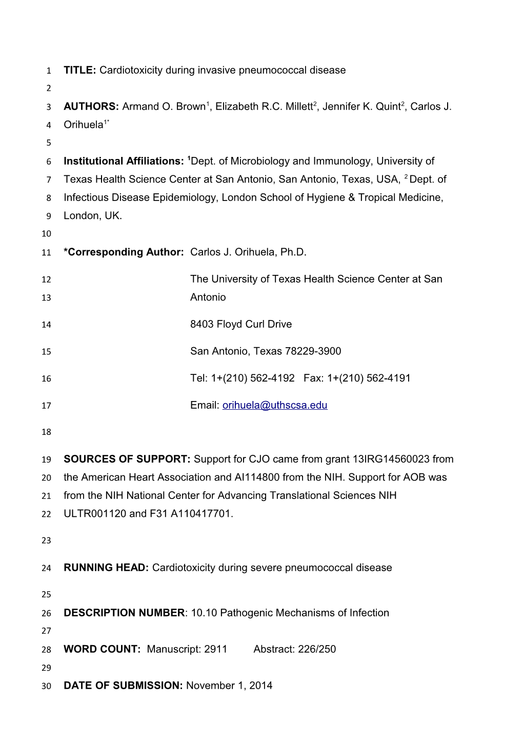 TITLE:Cardiotoxicity During Invasive Pneumococcal Disease