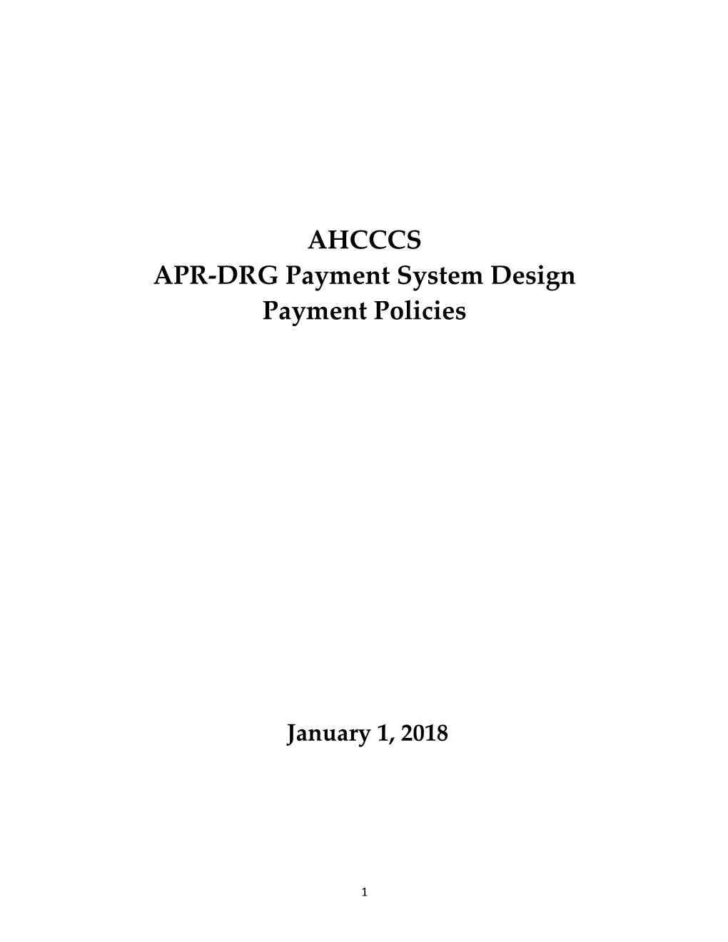 APR-DRG Payment System Design