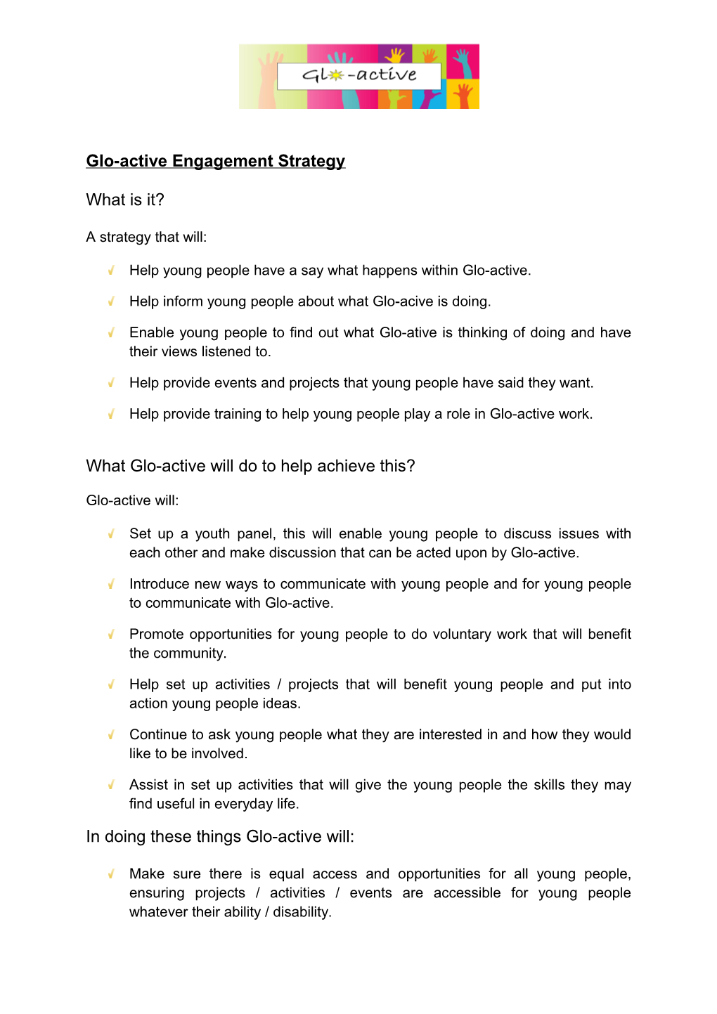 Glo-Active Engagement Strategy