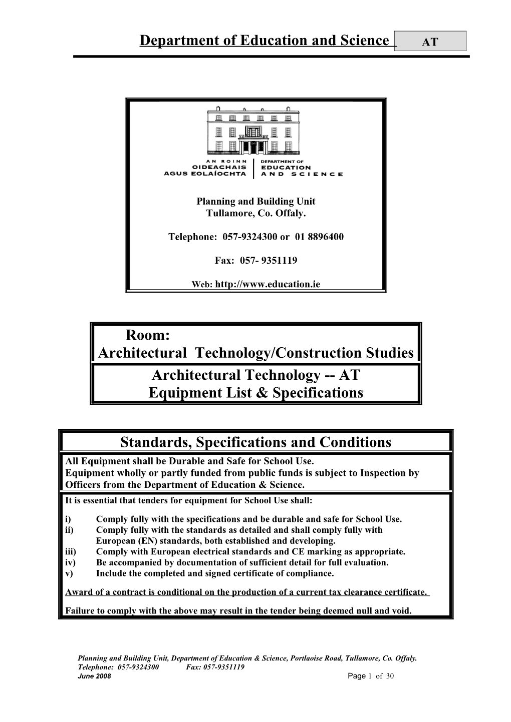 Architectural Technology/Construction Studies