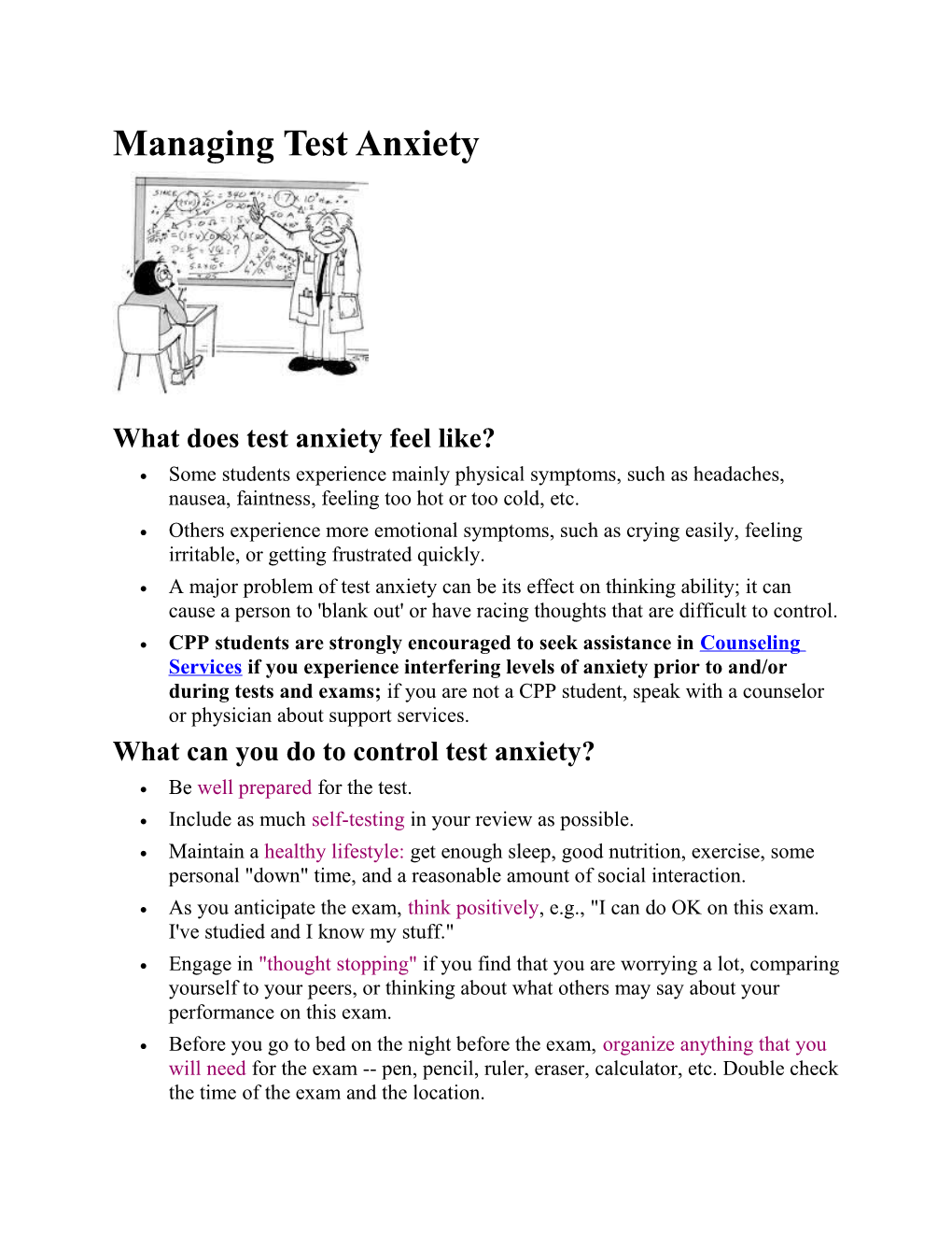 What Does Test Anxiety Feel Like?