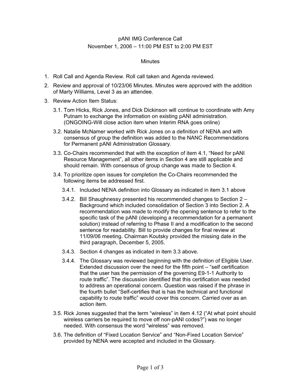 Pani Conference Call - September 14, 2005 at 1 PM ET for 2 Hours