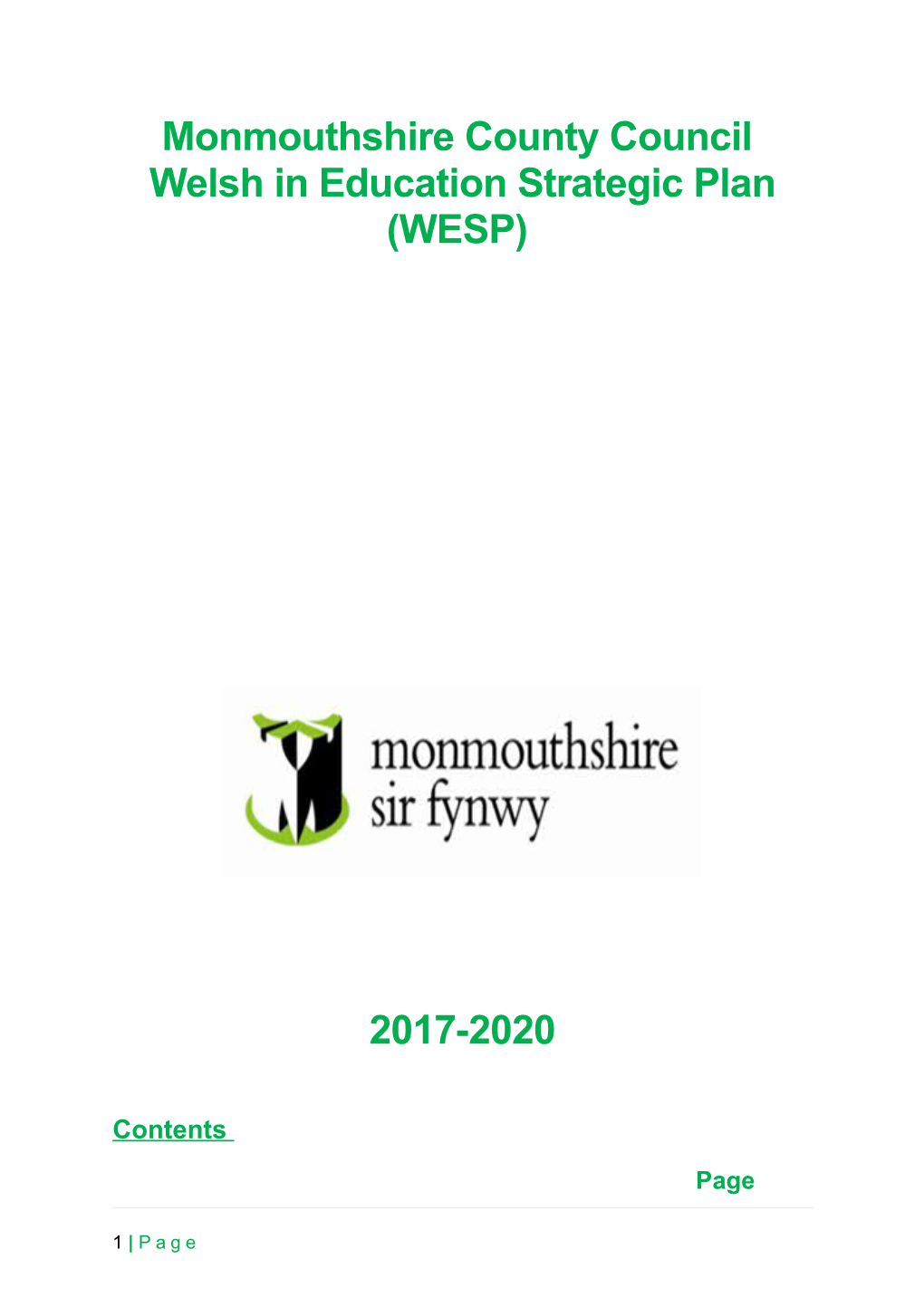 Welsh in Education Strategic Plan (WESP)