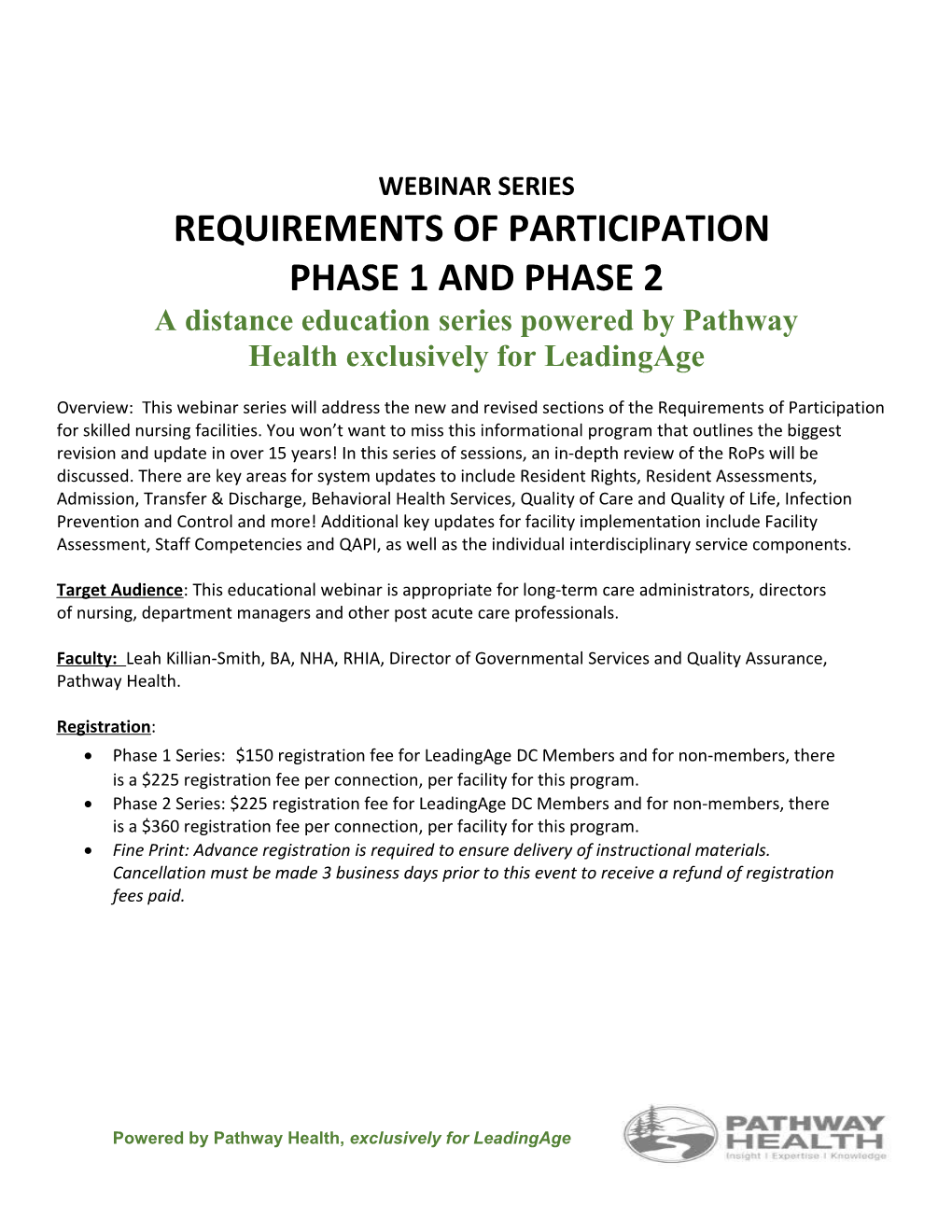 Requirements of Participation