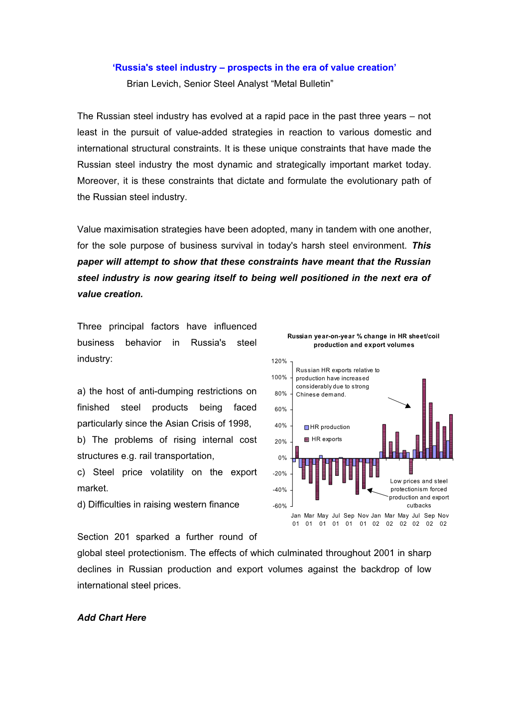 Section 4: the Russian Steel Industry