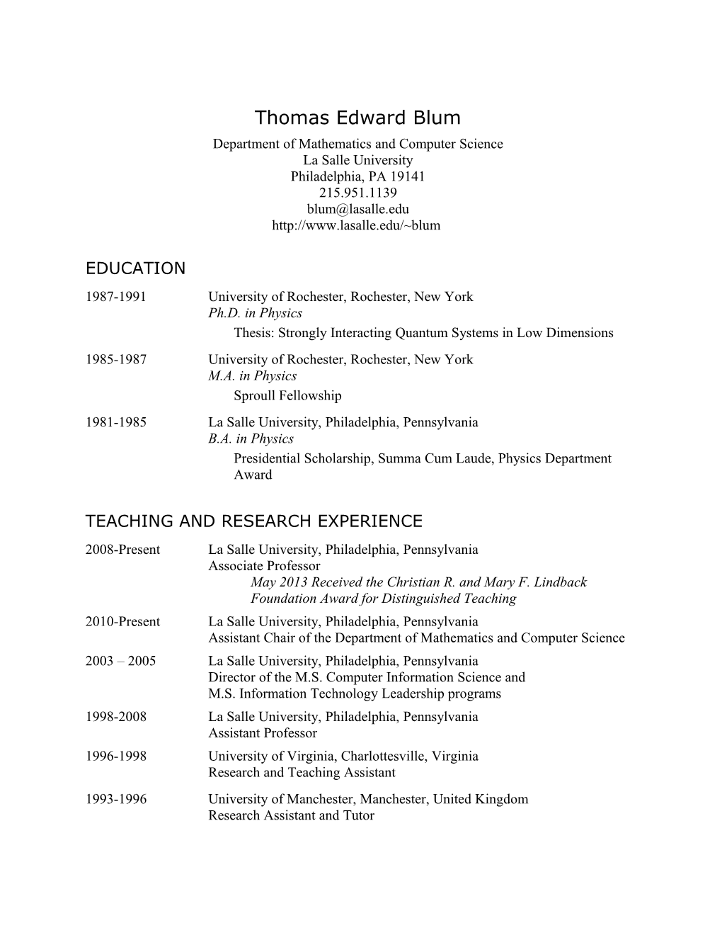 Thomas Edward Blum
