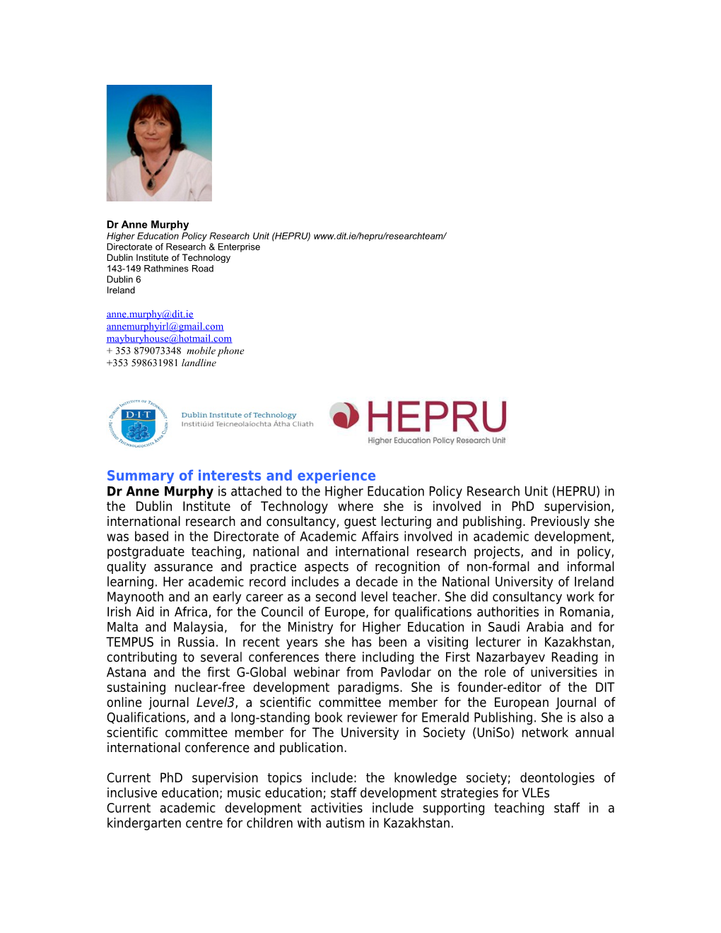 Higher Education Policy Research Unit (HEPRU)