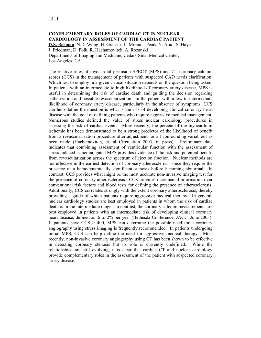 Complementary Roles of Cardiac Ct in Nuclear Cardiology in Assessment of the Cardiac Patient