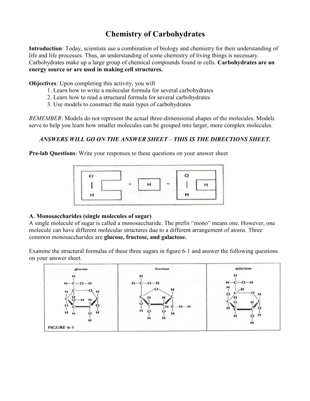 Chemistry of Carbohydrates