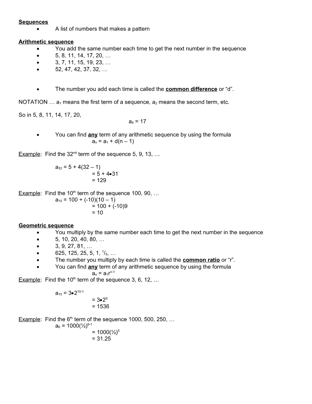 Arithmetic Sequence