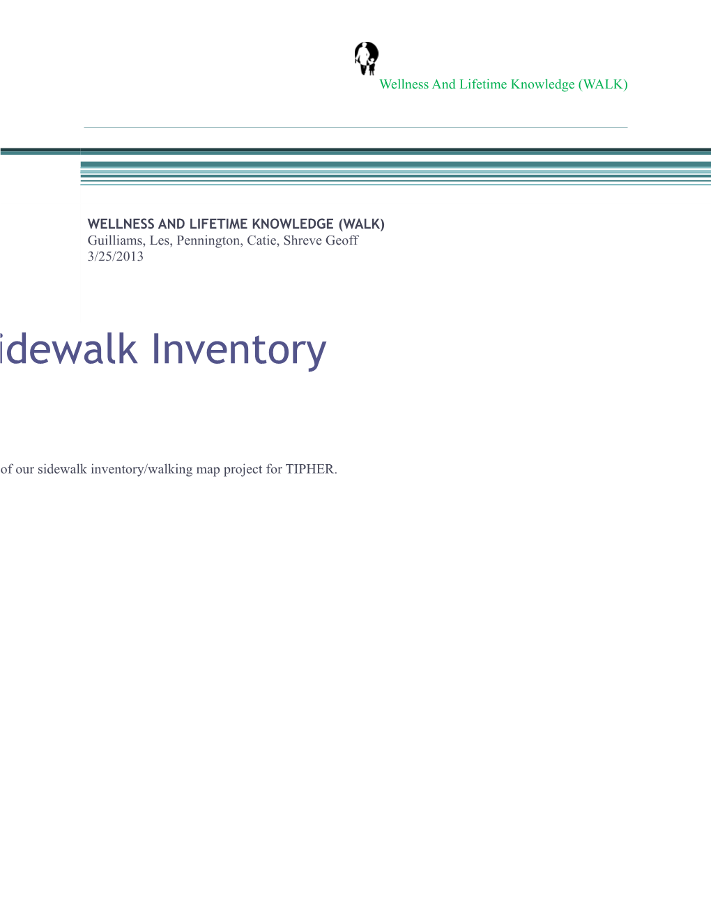 TIPHER: Sidewalk Inventory