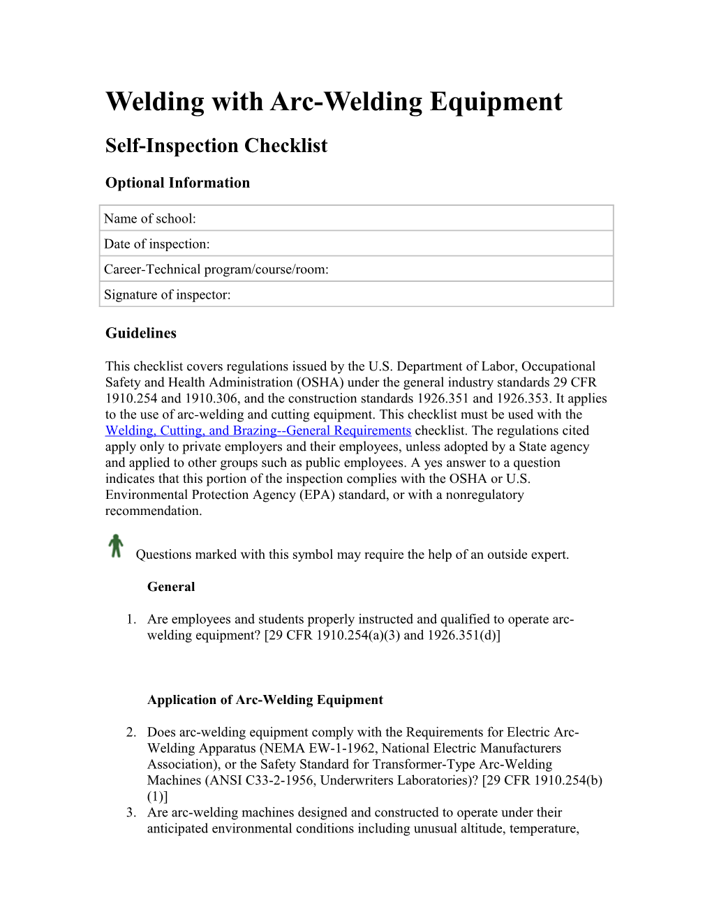 Welding with Arc-Welding Equipment