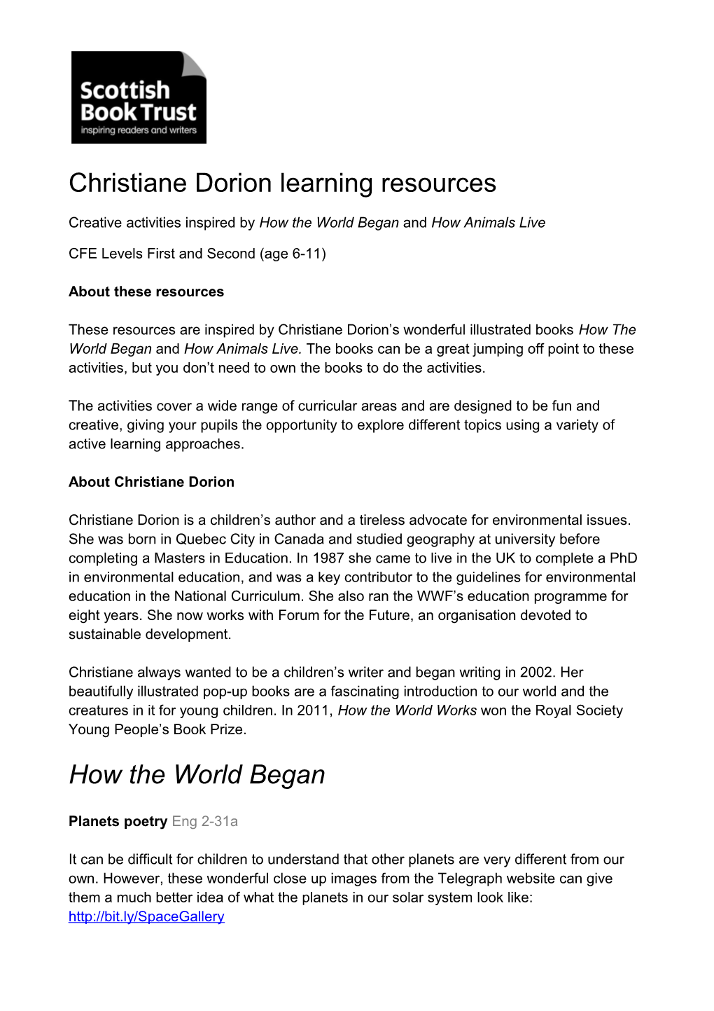 Christiane Dorion Learning Resources