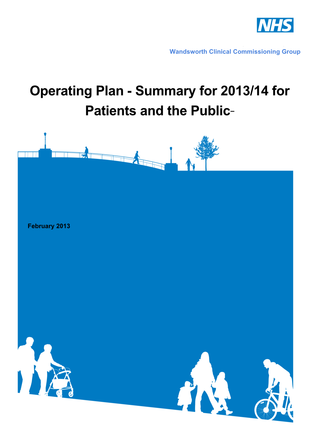 Operating Plan 2013-2014 - Summary for Patients