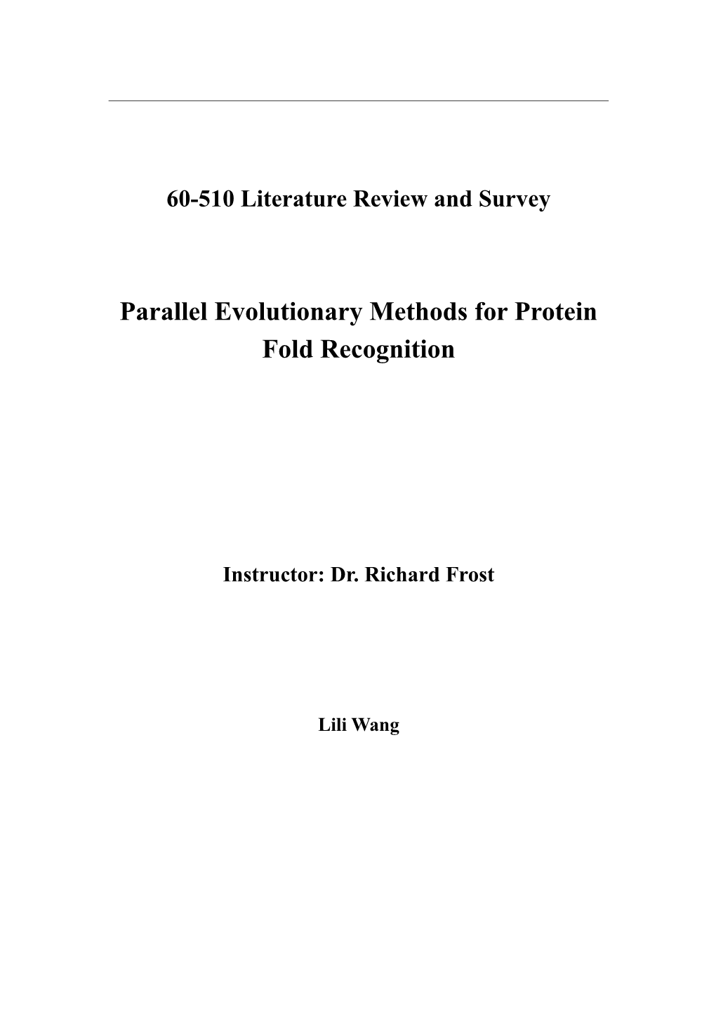 60-510 Literature Review and Survey