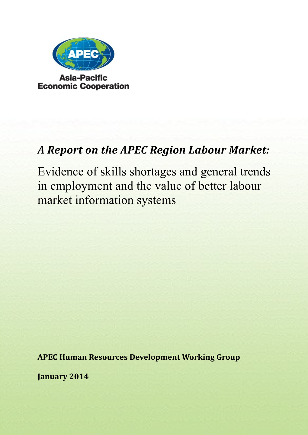 A Report on the APEC Region Labour Market